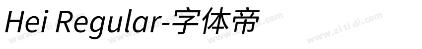 Hei Regular字体转换